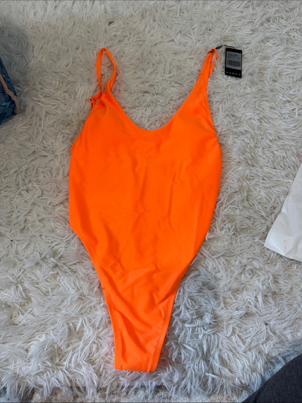 Neon Orange One-Piece Swimsuit